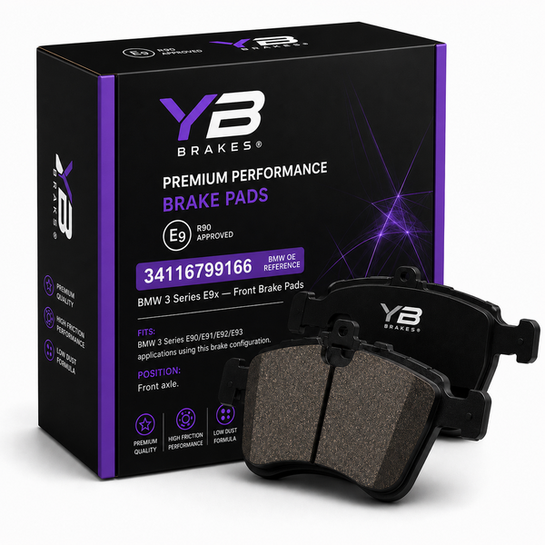 YB BMW Brake Pads – 3 Series E90/E91/E92/E93 • Front